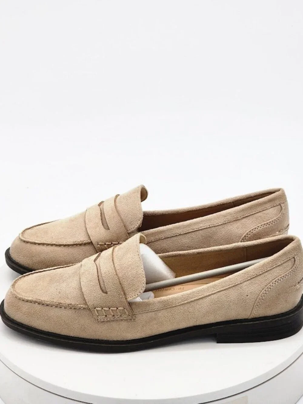 Journee Collection Brooks Taupe Penny Loafers Women’s Size 8.5 Wide WD